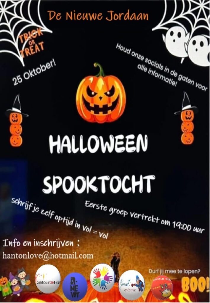 halloween spooktocht op 25 oktober 2025 in de nieuwe jordaan